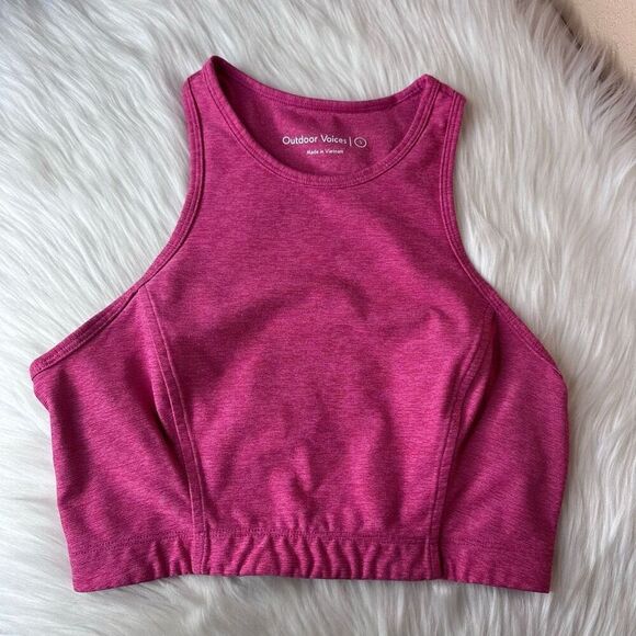 Outdoor Voices Athena Crop in Flamingo Pink Size Small - Picture 1 of 9